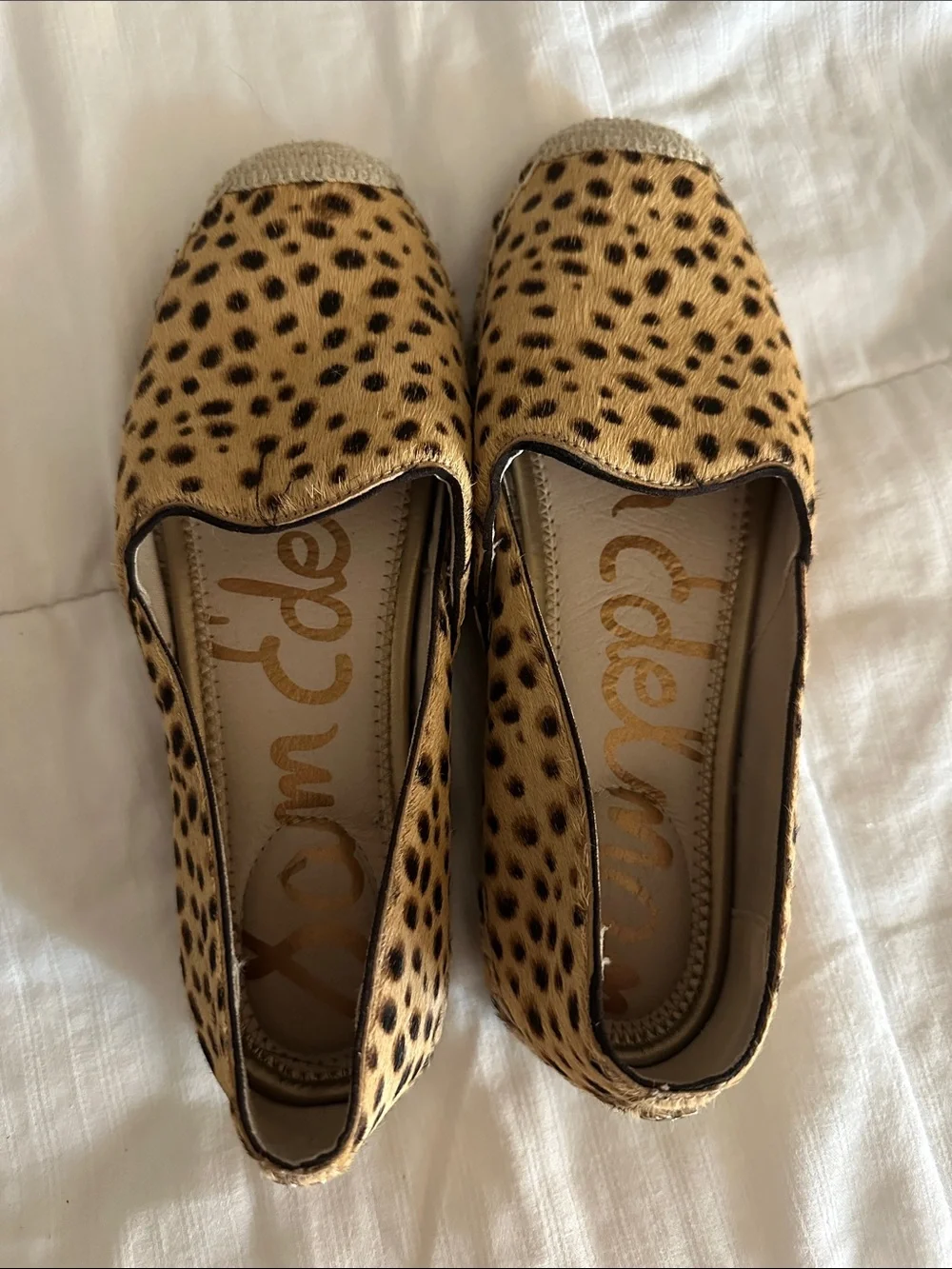 Sam Edelman Cheetah Print Espadrille Flats in Tan and Black